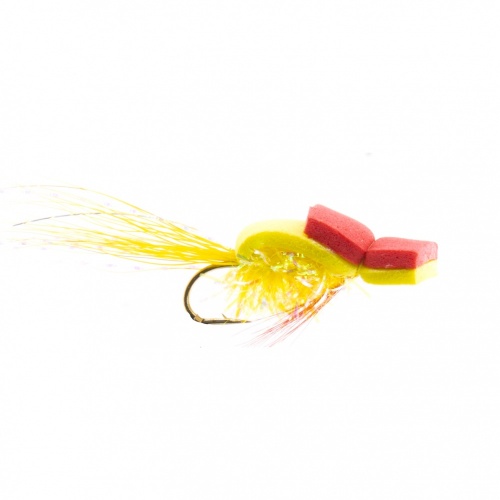 The Essential Fly Popper Hot Head Gurgler Yellow Fishing Fly